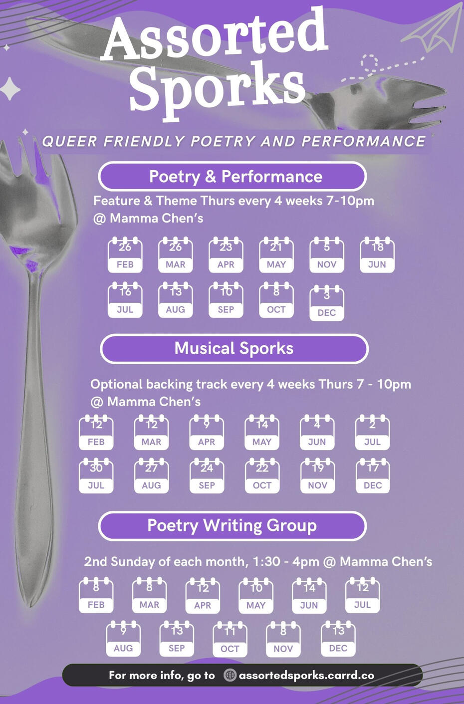 2026 Calander of Events